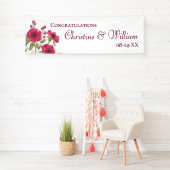 Helder Roze Rozen Bruiloft Spandoek (Insitu)