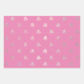 Helder roze rozen en luipaard lippen inpakpapier vel (Voorkant 3)