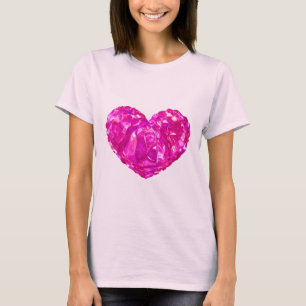 Helder roze T-shirt met hart
