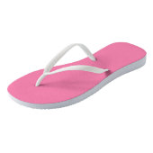 Helder roze teenslippers (Schuin)