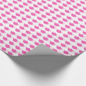 Helder roze theapots Gift Wrap Cadeaupapier (Hoek)
