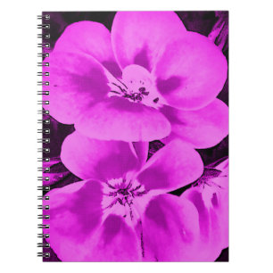 Helder Roze Tropische Bloemen Notitieboek