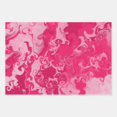 Helder Roze Verpakking Papier Flat Sheet Set van 3 Inpakpapier Vel (Voorkant)