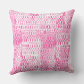 Helder Roze Waterverf kantpatroon voor meisjes Kussen (Achterkant)