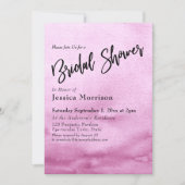 Helder Roze Waterverf Ombre Vrijgezellenfeest Kaart (Voorkant)