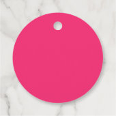 Helder Roze Wilde Bloem Bruiloft Dank Je Bedankjes Labels (Achterkant)