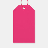 Helder Roze Wilde Bloem Bruiloft Dank Je Cadeaulabel (Achterkant)