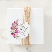 Helder Roze Wilde Bloemen Florale Boho Bruiloft Bedankjes Labels (In situ)