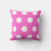Helder roze wit stippenpatroon