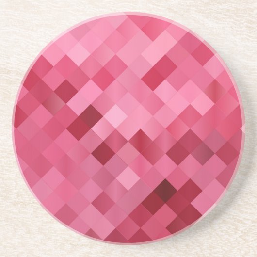 Helder roze zandsteen onderzetter (Voorkant)