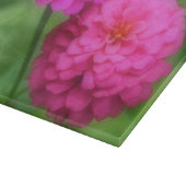 Helder Roze Zinnia Bloemen Snijplank (Hoek)