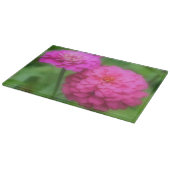 Helder Roze Zinnia Bloemen Snijplank (Hoek)