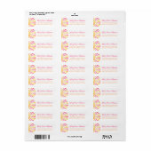 Helder Roze Zon Retouradres Etiket (Full Sheet)