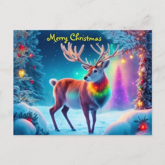 Helder Rudolph hert Vrolijk Kerstfeest vakantie sc Briefkaart (Voorkant)