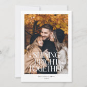 Helder samen schijnen Foto Wit Feestdagenkaart (Voorkant)