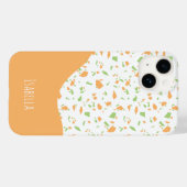 Helder & Schattige Sinaasappel Terrazzo Patroon Case-Mate iPhone Case (Achterkant (horizontaal))