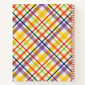 Helder School Plaid Monogram Notitieboek Paars (Achterkant)