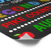 Helder schoolbord eerste dag van de tweede klas bo poster (Hoek)