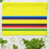 Helder serape gestreepte keukendoek theedoek (Gevouwen)