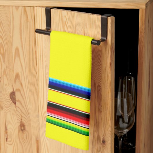 Helder serape gestreepte keukendoek theedoek (Derde Gevouwen)
