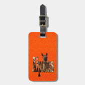 Helder Sinaasappel Alpaca, Bagagelabel (Voorkant verticaal)