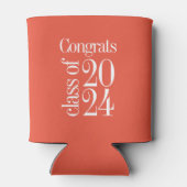 Helder Sinaasappel Congrats Klasse van 2024 Blikjeskoeler (Achterkant)