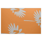 Helder Sinaasappel Custom Monogram Bloemen Stof (Fat Quarter)