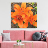Helder Sinaasappel Daylily Foto Canvas Kunst (Insitu (Woonkamer))