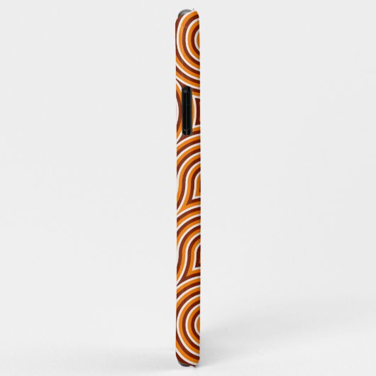 Helder Sinaasappel Donkerbruin Wit Mideeuwse Patro Case-Mate iPhone Case (Achterkant/rechts)