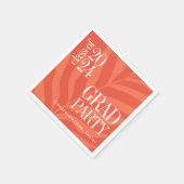 Helder Sinaasappel Eenvoudig Afstudeerder Partij m Servet (Hoek)