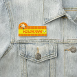 Helder Sinaasappel Eenvoudig lezen Vrijwilliger Naamplaatje