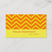 Helder sinaasappel en geel zigzags visitekaartje (Voorkant)