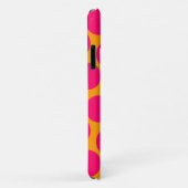 Helder Sinaasappel en Hot Pink Polka Dots Case-Mate iPhone Case (Achterkant/rechts)