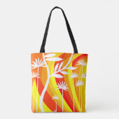 Helder Sinaasappel en wit Tote Bag (Achterkant)