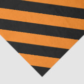 Helder Sinaasappel en zwart Halloween Striped Patt Tissuepapier (Detail)