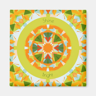 Helder Sinaasappel Fun Green Shine Bright Star Keu Magneet