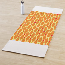 Helder Sinaasappel geel tegelpatroon witte strepen