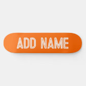 Helder sinaasappel- gepersonaliseerd persoonlijk skateboard (Horizontaal)