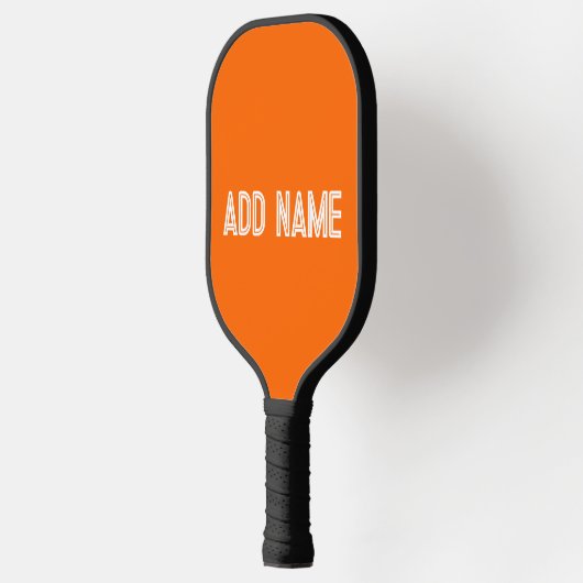 Helder sinaasappel- gepersonaliseerd pickleball paddle (Links)