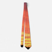 Helder Sinaasappel gloeiende bewolkte zonsondergan Stropdas (Achterkant)