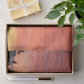 Helder Sinaasappel gloeiende bewolkte zonsondergan Tissuepapier (Geschenk)