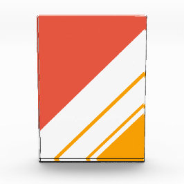 Helder Sinaasappel goudgeel wit racestrepen Fotoblokken