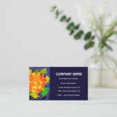 Helder Sinaasappel, groen, marineblauw Visitekaart Visitekaartje (Staand voorkant)