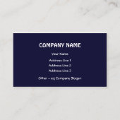 Helder Sinaasappel, groen, marineblauw Visitekaart Visitekaartje (Achterkant)