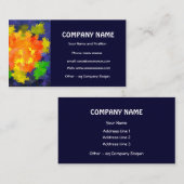 Helder Sinaasappel, groen, marineblauw Visitekaart Visitekaartje (Voorkant / Achterkant)