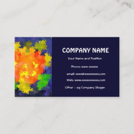 Helder Sinaasappel, groen, marineblauw Visitekaart Visitekaartje