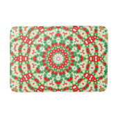 Helder Sinaasappel Groen Modieuze Bandana Shawl Badmat (Voorkant)