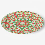 Helder Sinaasappel Groen Modieuze Bandana Shawl Papieren Bordje (Gekanteld)