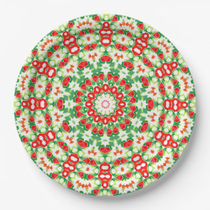 Helder Sinaasappel Groen Modieuze Bandana Shawl Papieren Bordje