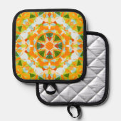 Helder Sinaasappel Groene Ster Dopamine Decor Keuk Pannenlap (Voorkant / Achterkant)